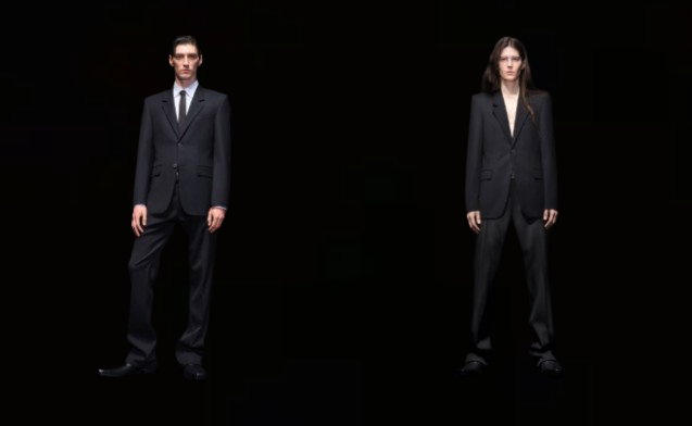 Balenciaga Fall/Winter 2025 Collection: Demna Redefines Wearable High Fashion at Paris Fashion Week 2025 2 Balenciaga Fall/Winter 2025 collection featuring tailored suits and oversized coats.