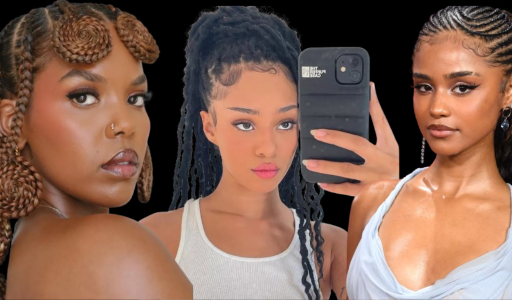 women flaunting trendy spring protective hairstyle, featuring flawless braids and twists, perfect for spring’s fresh and stylish vibe.