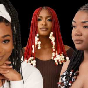 7 Healthier Braiding Hair Brands to Try Before Your Next Protective Style 7 Women flaunting long, healthy braids made from non-toxic, eco-friendly braiding hair brands, showcasing shine, volume, and scalp comfort.