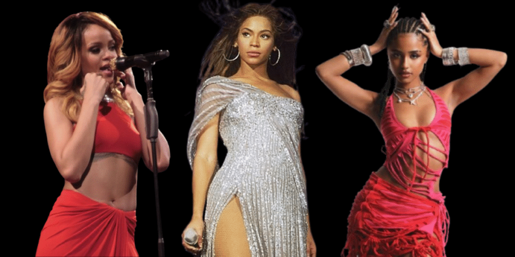 Beyoncé praises Tyla with flowers while Rihanna stays silent, fueling fan theories about silent shade and unspoken industry drama.