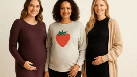 Cozy fall maternity clothes from Amazon 2025 edit.