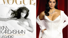 Kim Kardashian’s Luxe Vogue Cover featuring 700 Cartier diamonds and a nearly makeup-free look.