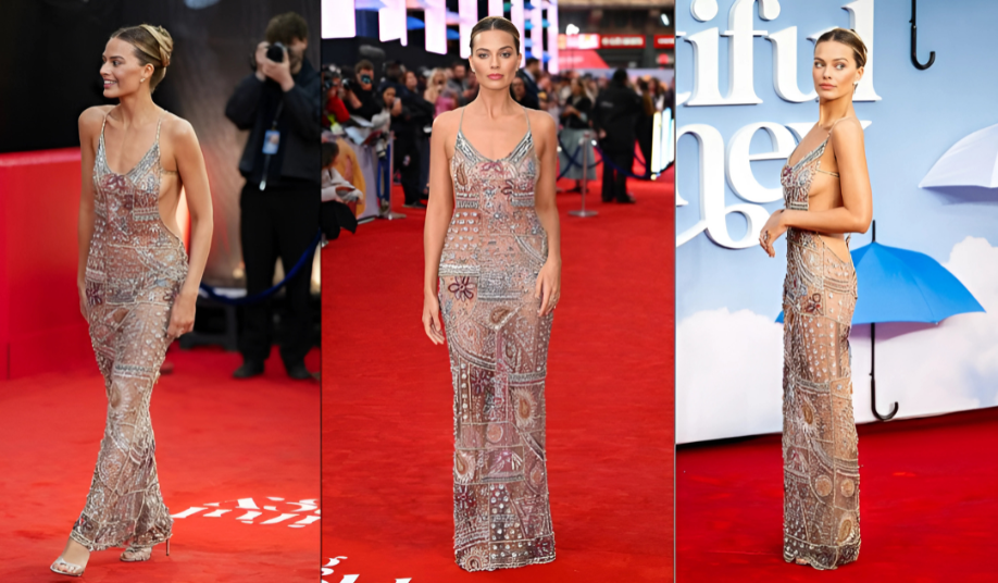 Are the Naked Dresses Far From Over? 2 Margot Robbie naked dressing Vogue moment – Margot Robbie reminding us naked dresses are not over, not even close.