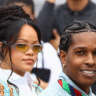 Rihanna & A$AP Rocky Welcome Baby No. 3 — Surprise, It’s a Girl! 4 Rihanna and A$AP Rocky holding newborn daughter Rocki Irish Mayers, with sons RZA and Riot smiling alongside them in a family photo.