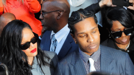 A$AP Rocky and Rihanna at an event together, showcasing their undeniable connection and love.