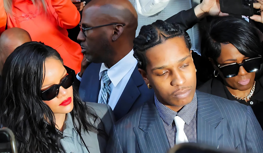 A$AP Rocky and Rihanna at an event together, showcasing their undeniable connection and love.