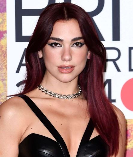 25 Iconic Celebrity Curtain Bangs Styles That Always Look Amazing 18 Dua Lipa exceptional curtain bangs