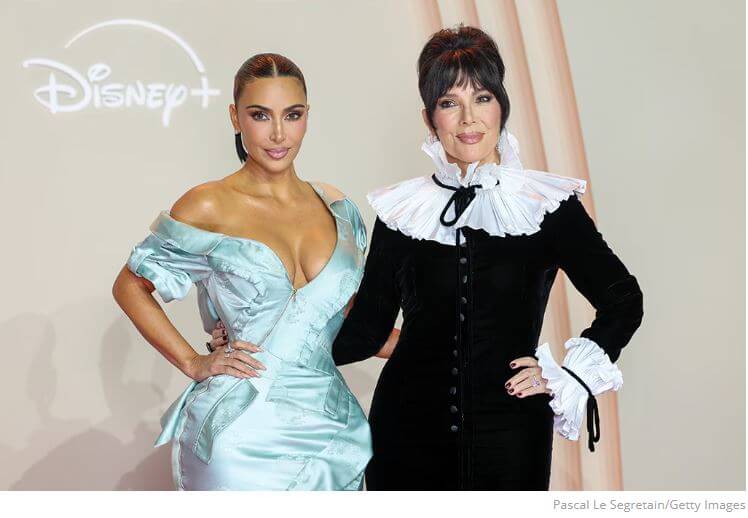 Kim Kardashian sparkling purple outfit Kris Jenner 70th birthday