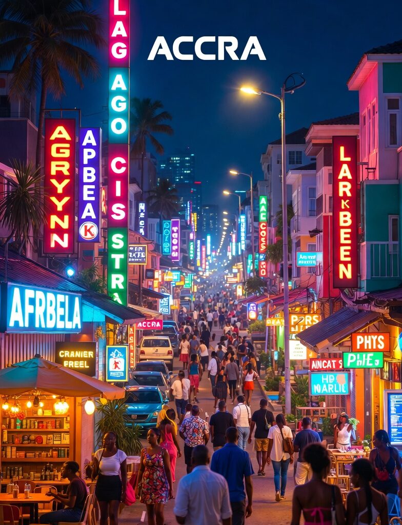 Microcation Guide: 2–4 Day Itineraries That Feel Like a Real Escape 10 an Accra microcation showing nightlife, beaches, vibrant neighborhoods, and stylish travelers enjoying food and culture during a Lagos weekend escape.