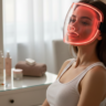 At-Home LED Light Therapy Devices: Which Ones Actually Deliver Results? 6 Woman using red LED light therapy mask at home for anti-aging and glowing skin