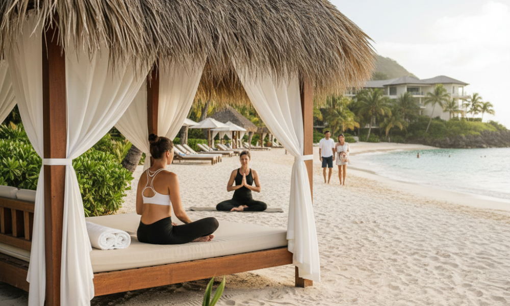 Farm-Forward & Wellness Stays: 7 Retreats Where You’ll Actually Unplug 4 BodyHoliday Cariblue Beach wellness retreat in St. Lucia with beachfront fitness and private cabanas