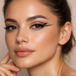 Graphic eyeliner for beginners showing wearable TikTok eyeliner shapes including floating liner, double wing, and minimalist lines