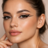 Graphic eyeliner for beginners showing wearable TikTok eyeliner shapes including floating liner, double wing, and minimalist lines
