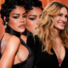 Teyana Taylor and Julia Roberts during Golden Globes body shaming controversy discussion
